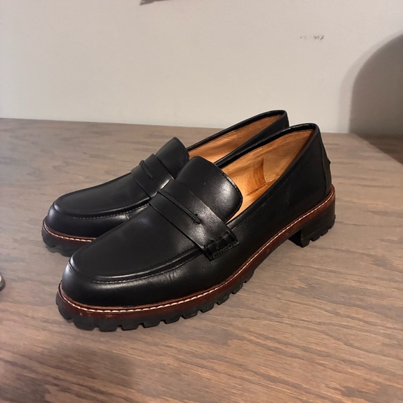 Madewell Women's 8 The Corinne Lugsole Loafers Black Classic Timeless Career - Picture 5 of 13